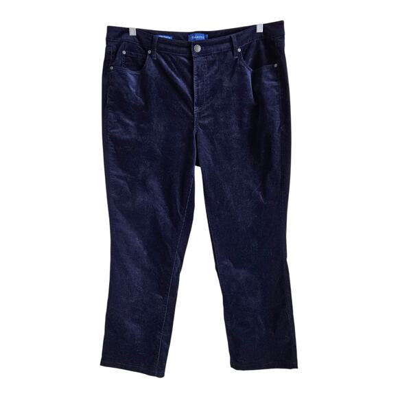 TALBOTS Women’s Size 16 Corduroy Pants Navy Blue High Rise Straight 38 x 27 - Picture 1 of 9